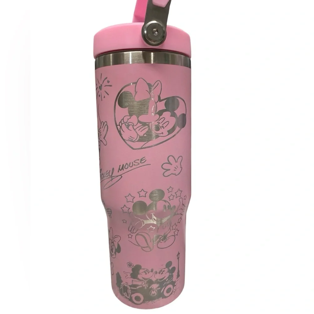 32oz Mickey and Minne Laser Engraved Tumbler. New - Picture 3 of 4